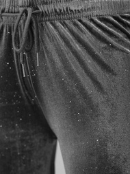 Dámske Velúrové Nohavice Grafitové OZONEE JS/92K519/10