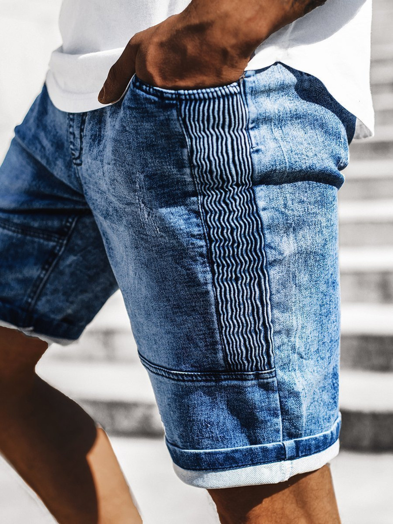 Pánske riflové kraťasy Modré OZONEE RF/HY319