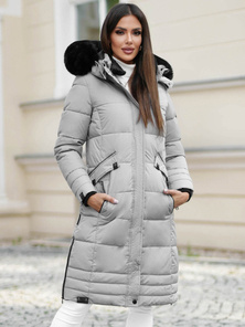 Dámska bunda sivé OZONEE O/W377Z