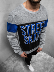 Pánska Mikina Sivá OZONEE JS/KS1901Z