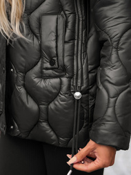 Dámska bunda Čierno-Hnedá OZONEE JS/5M3226/392A