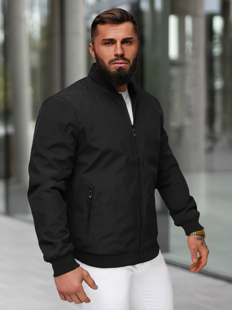 Pánska Bunda Čierna OZONEE JS/62M9502/392