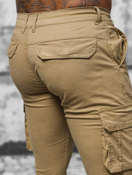 Pánske Chino Jogger Nohavice Béžové OZONEE NB/MP0202K