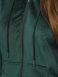 Dámska Velúrová Tepláková Súprava Tmavo-Zelená OZONEE JS/8C1176/9Z