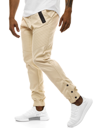Pánske chino jogger nohavice béžové OZONEE A/0952