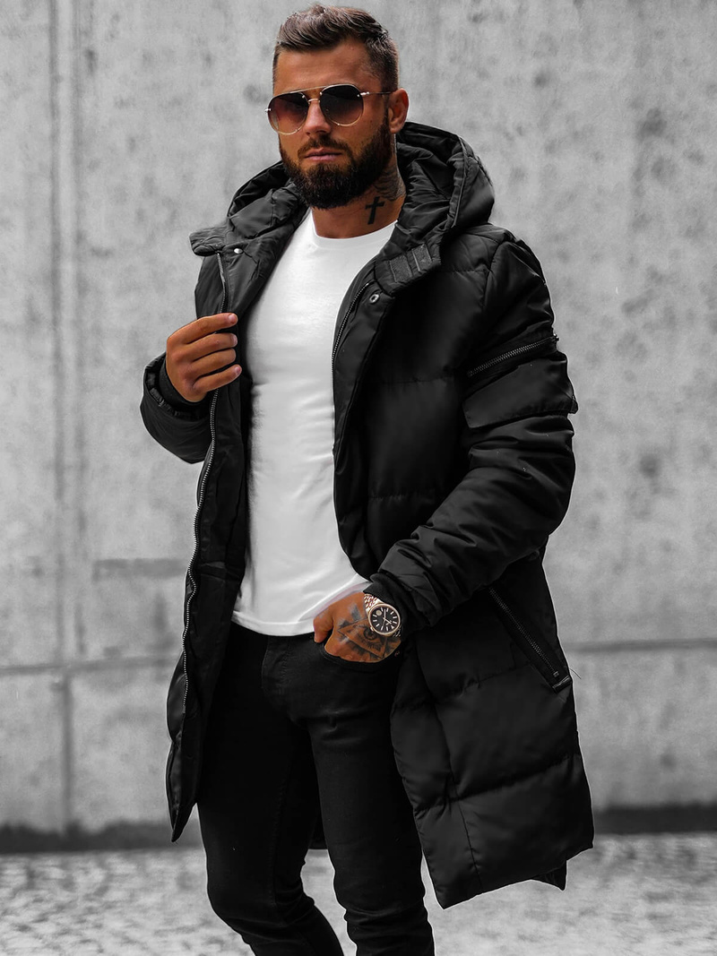 Pánska Bunda Čierna OZONEE O/M799