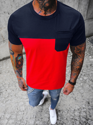 Pánske Tričko Tmavo Modrá Cervená OZONEE JS/8T91/18