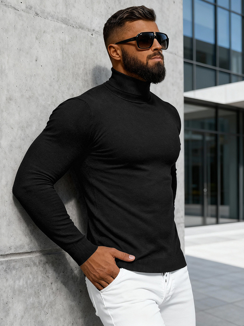 Pánsky Sveter Čierny OZONEE NB/MMB600/4Z