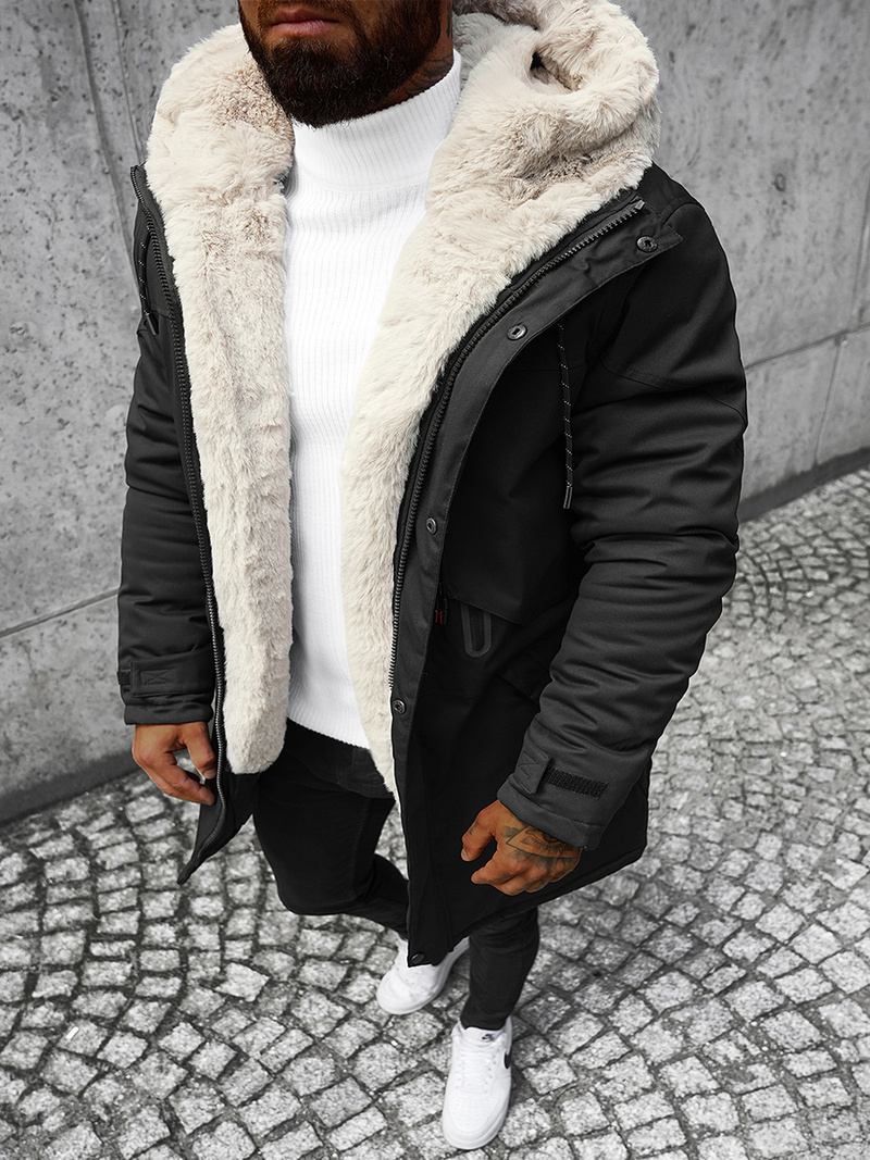 Pánska Zimná Bunda Čierna OZONEE JS/22M38/392