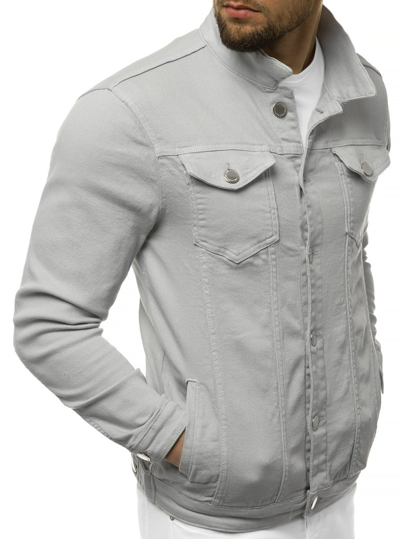 Pánska Riflová bunda Sivá OZONEE G/620