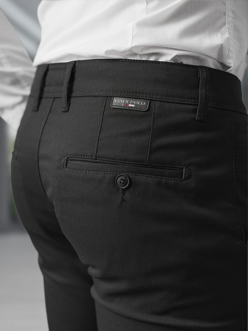 Pánske Chino Nohavice Čierne OZONEE V/6545