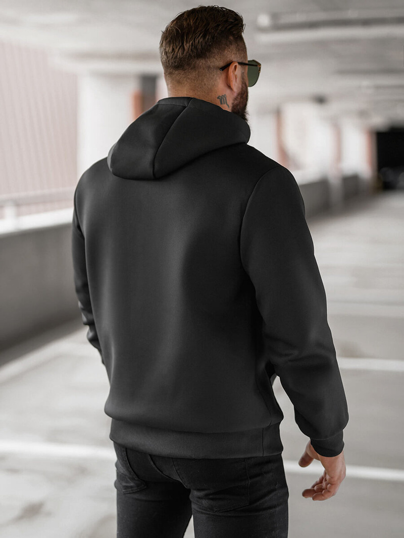 Pánska Mikina Čierna OZONEE JS/27B6502/3Z