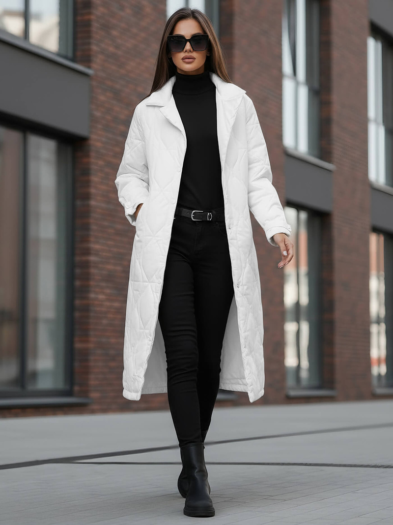 Dámska bunda biela OZONEE JS/5M3177/281Z