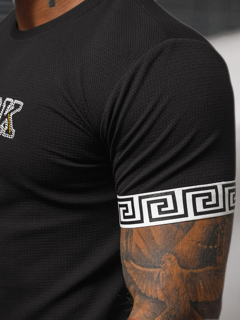 Pánske Tričko Čierne OZONEE O/T7571