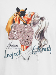 Dámske Tričko Biele OZONEE JS/95T2575/1