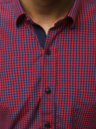 Pánska košeľa Červená OZONEE B/K60Z