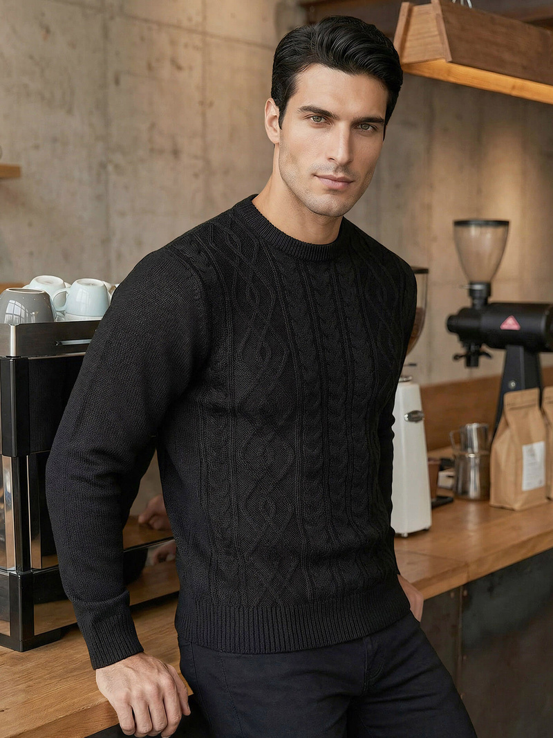 Pánsky Sveter Čierny OZONEE JS/59B3610/3