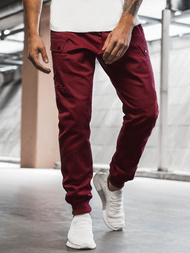 Pánske jogger nohavice Bordové OZONEE O/11103