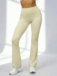 Dámske legíny so širokými nohami ecru OZONEE JS/17K570/1Z