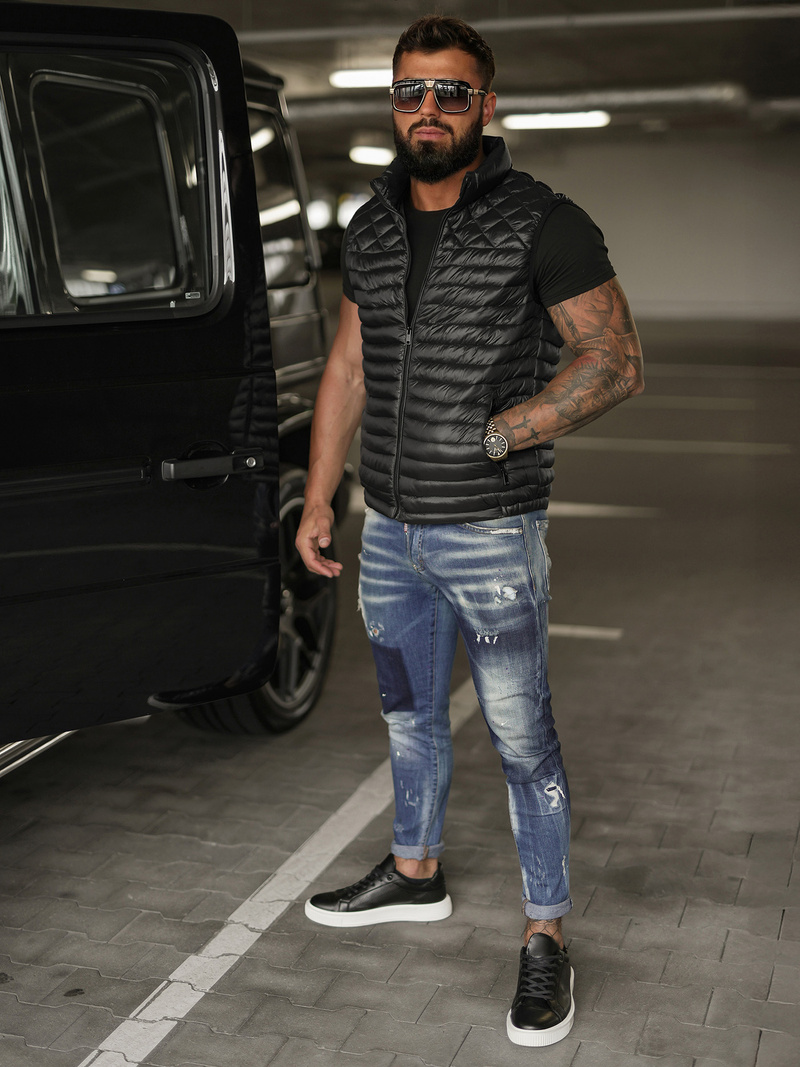 Pánska Vesta Čierna OZONEE JS/16M9333/392BZ