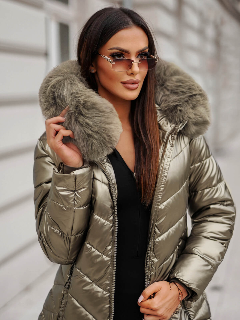 Dámska Bunda Zlato OZONEE JS/16M9100/403Z