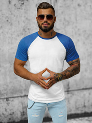 Pánske Tričko Bielo-Modré OZONEE JS/8T82/16Z