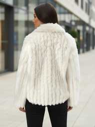 Dámska bunda biela OZONEE JS/11Z8261Z