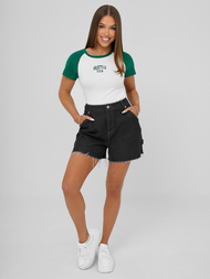 Dámske Tričko Bielo-Zelené OZONEE JS/R61627