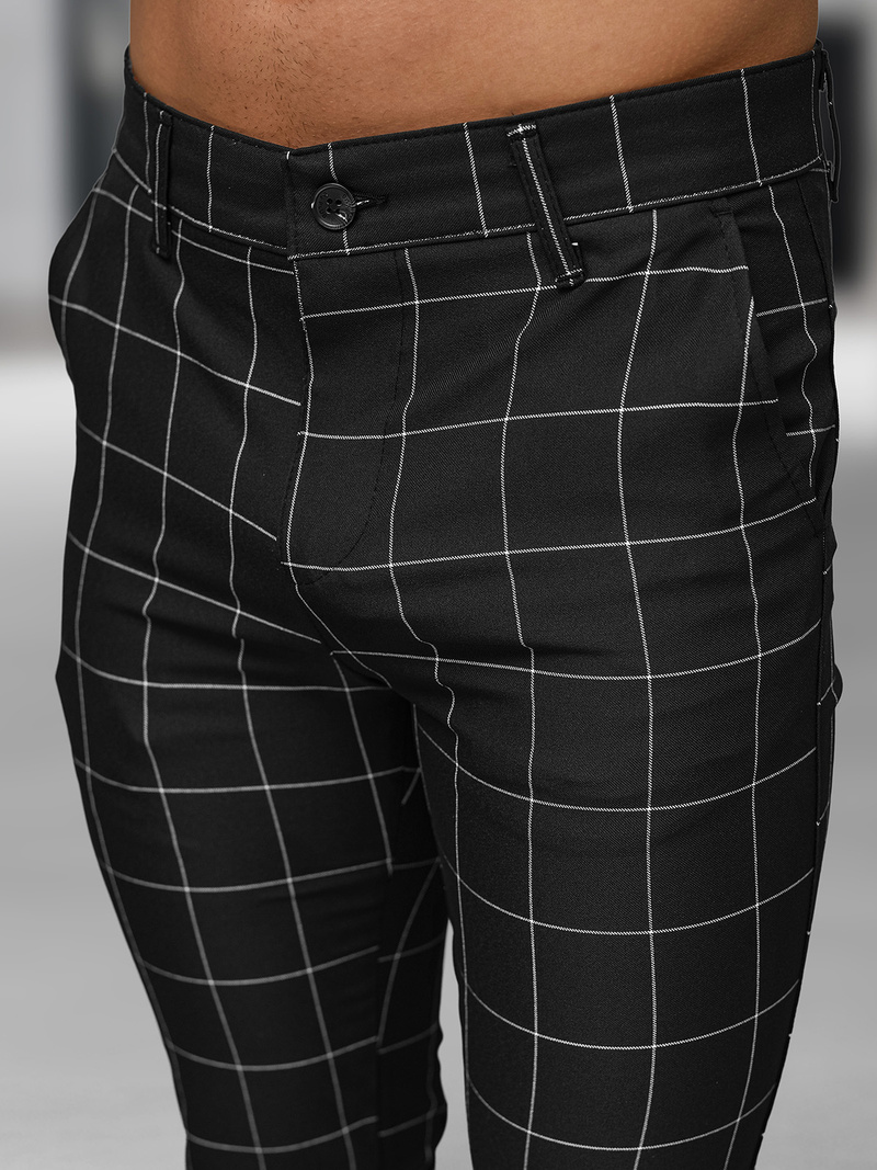 Pánske Chino Nohavice Čierne OZONEE DJ/5505Z