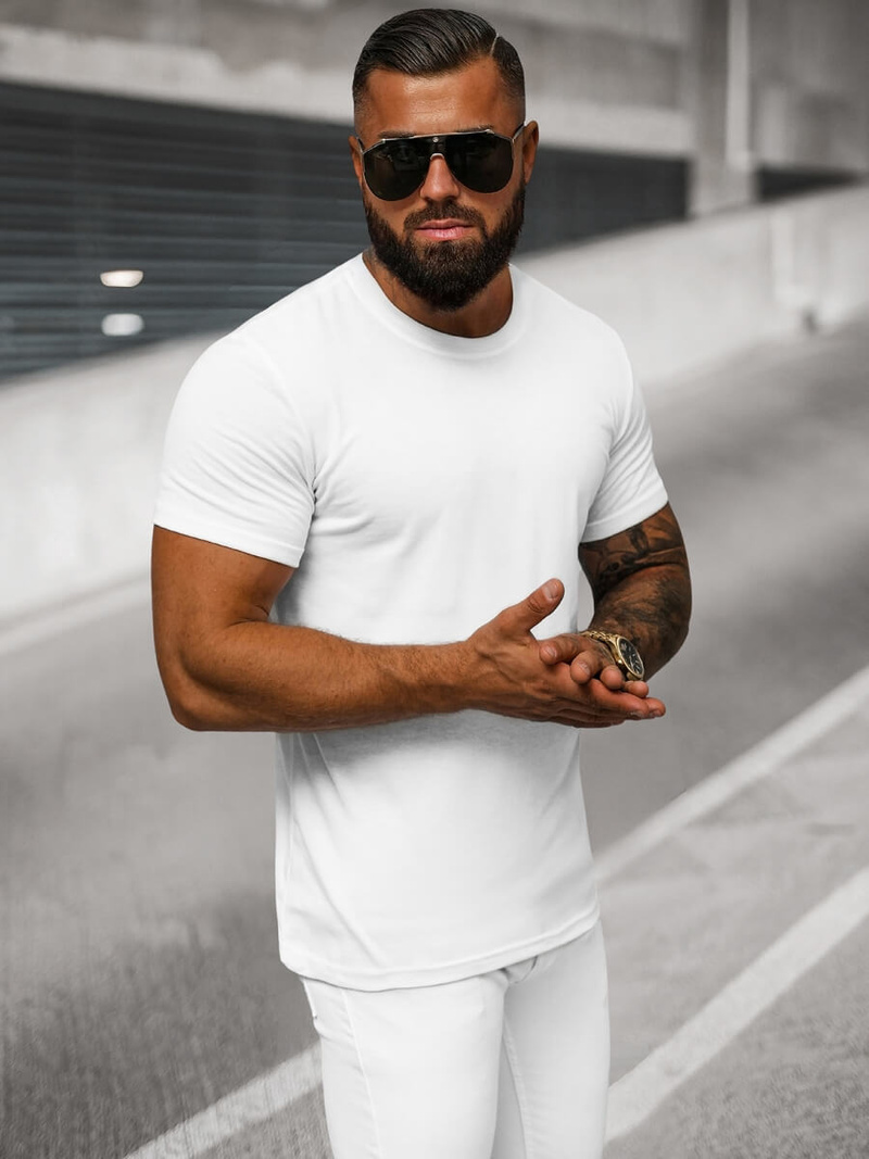 Pánske Tričko Biele OZONEE O/T1277/1