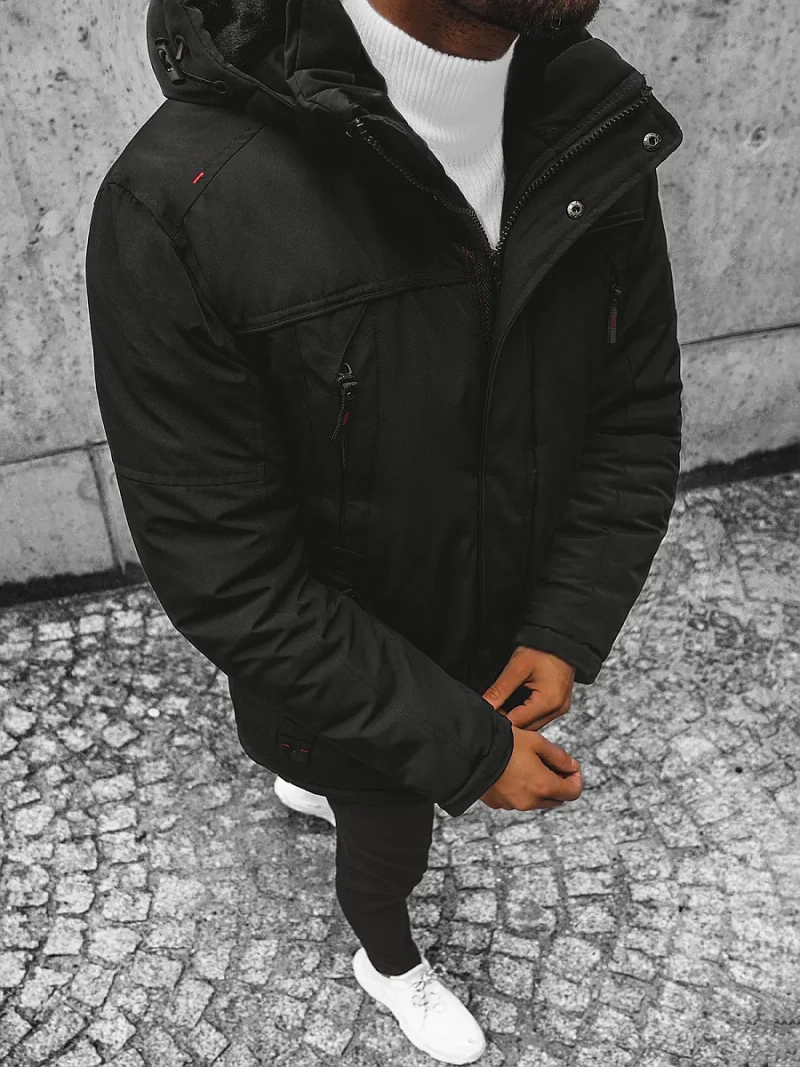 Pánska Bunda Čierna OZONEE JS/M717/392