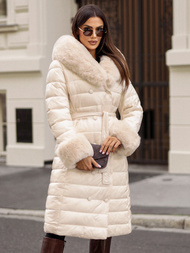 Dámsky Kabát Béžový OZONEE JS/5M3160/254/BZ