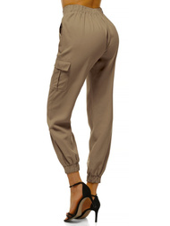 Dámske jogger nohavice Tmavo-Béžové OZONEE O/HM005