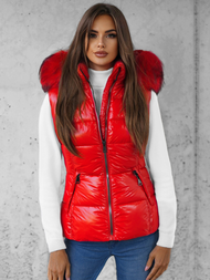 Dámska vesta červená OZONEE O/DK027/4Z