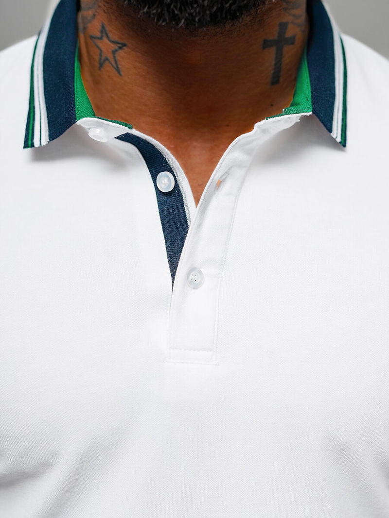 Pánska Polokošeľa Bielé OZONEE O/DA729