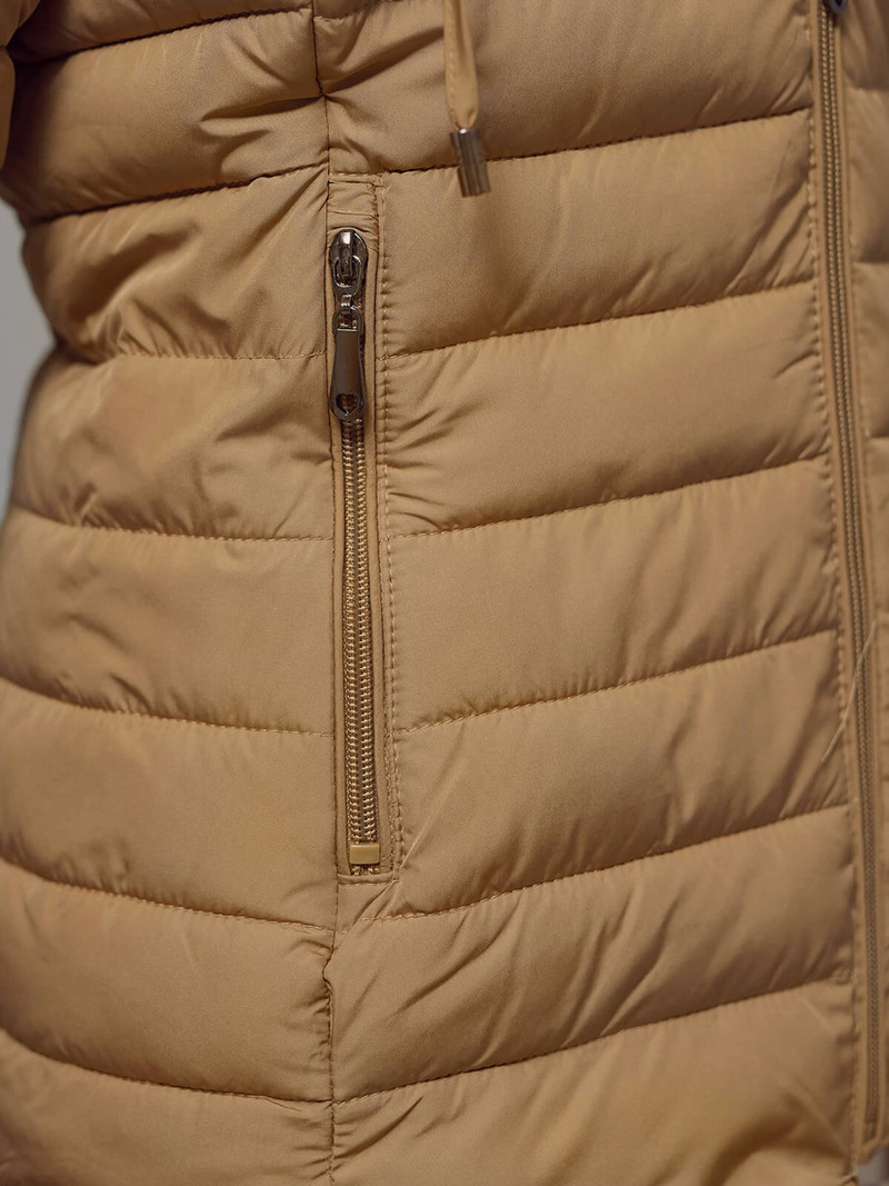 Dámska Bunda Tmavo-Béžové OZONEE JS/16M9103/84