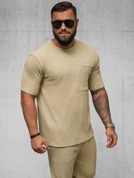 Pánske Tričko Camelový OZONEE O/Y960T