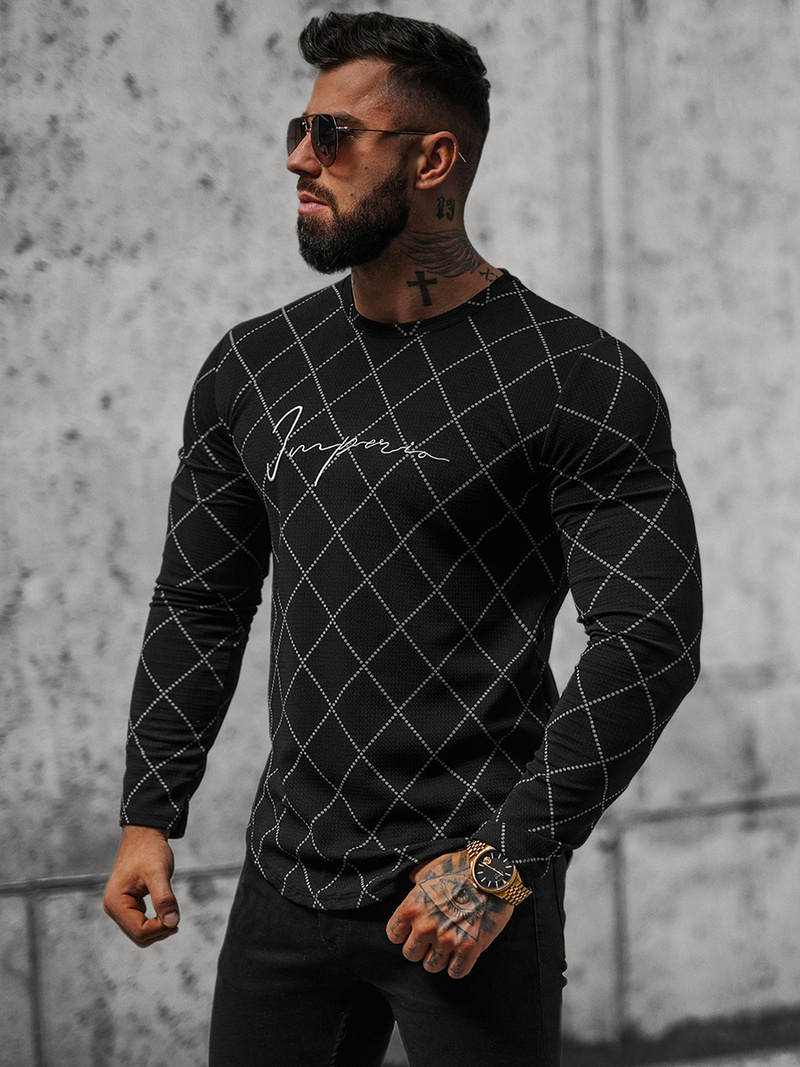 Pánska Mikina Čierna OZONEE O/5919BZ