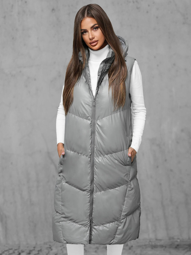 Dámska Vesta Sivé OZONEE JS/5M3183/105