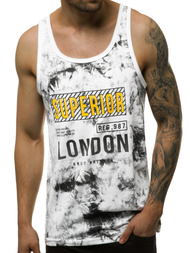 Pánske tielko Biele OZONEE JS/SS11037 