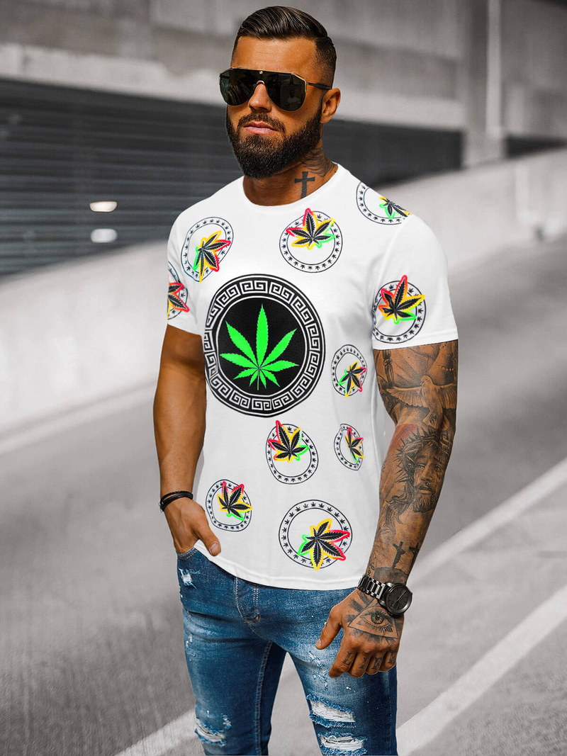 Pánske Tričko Biele OZONEE O/T135/1