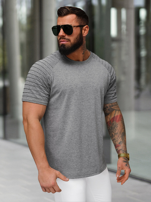 Pánske Tričko Grafitové OZONEE JS/8T88/5Z