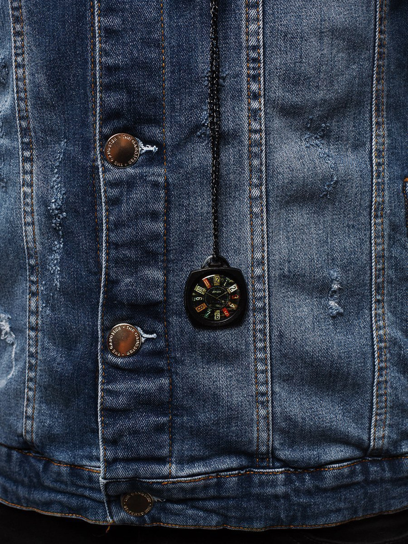 Pánska Riflová bunda tmave Modrá OZONEE G/600