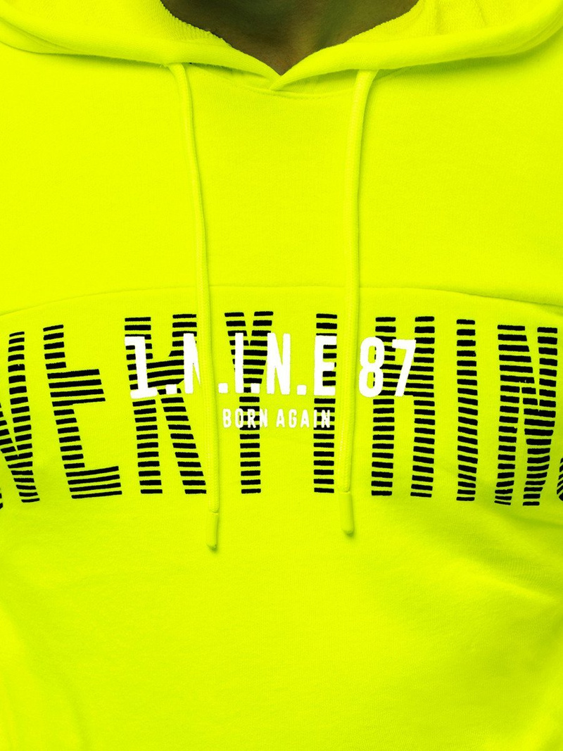 Pánska Mikina žltá neón OZONEE MACH/3123