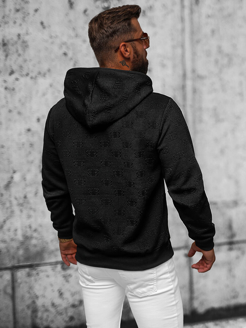 Pánska Mikina Čierna OZONEE JS/3B566