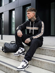 Pánska Mikina Čierna OZONEE JS/8B1729/3