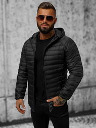 Pánska Bunda Čierna OZONEE JS/HM112/1Z