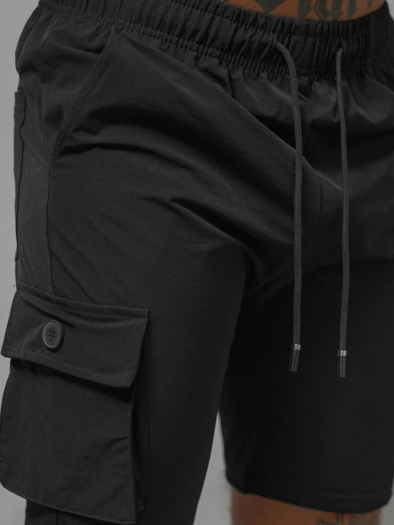 Pánske Chino Kraťasy Čierne OZONEE T/DC469Z