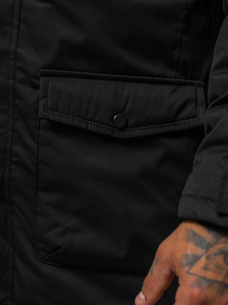 Pánska Zimná Bunda Čierna OZONEE JS/5M120/392