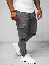 Pánske Chino Jogger Nohavice Sivé OZONEE O/G3014Z